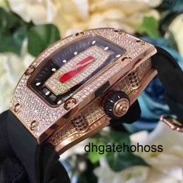 Milles Watch Richads Mile Wristwatch Designer Luxury Mens Mechanical Richa Business Leisure Rm007 Automatic Full Diamond Lip Tape Womens Trend s 4udc