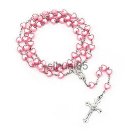 Pendant Necklaces Jewellery 2022 Trend Jesus Cross Rosary Necklace Vintage Cross Pendant Catholic Necklace Gifts Wholesale Zinc Alloy Accessories x1009