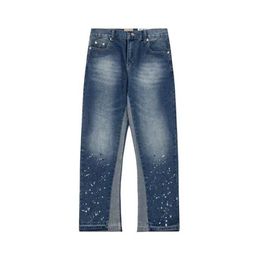 Men's Plus Size Pants Versatile Letter Print Jeans High Street Women's Men's Casual Pants245s