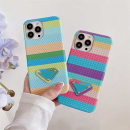 iPhone 15 Pro Max Phone Cases Designer Luxury Colorful iPhone Cover Fashion Casual Trendy Rainbow Phonecase For 14 13 12 11 Pro Max