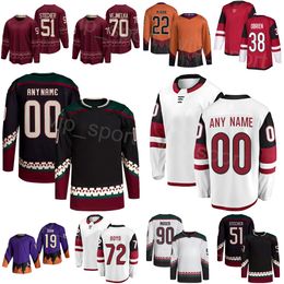 Hockey Reverse Retro 38 Liam OBrien Jersey 51 Troy Stecher 72 Travis Boyd 90 JJ Moser 70 Karel Vejmelka 22 Jack McBain 17 Nick Bjugstad 19 Shane Doan Kids Man Woman