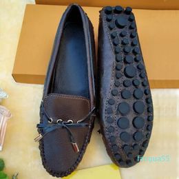 2023-Dress shoes men Designer shoes summer bow Beach Women Shoes leather Flat Metal buckle Casual Sanda Purse Crossbody