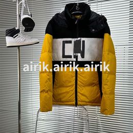 Men's And Women's Same Coat Down Jacket Design Three-dimensional Cut Full Print Pattern Warm 90% White Duck Down Filled With The Luxury Casual Down Jacket Windbreaker