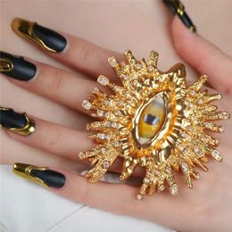 Wedding Jewelry Sets Personality Eye Ring Devil's Brass Metal for Women Men 2023 European And American Fashion Exaggerate 231009