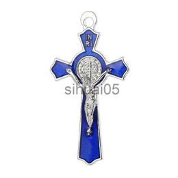 Pendant Necklaces Wholesale Pendants For Necklaces Diy Jewelry Making Accessories Zinc Alloy Material Jesus Exorcism Cross Catholic Supplies x1009