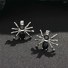 Stud Earrings Mini Spider Zircon For Women Girls Punk Style Rhinestone Animal Ear Studs Jewelry Accessories Gift Cool Things