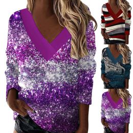 Ethnic Clothing 2023 European And American Fashion Retro Geometric Striped Starry Sky V Neck Print Long Sleeved Summer Tunics Womens Lace