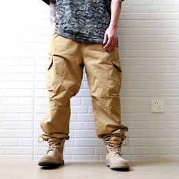Men's Pants Fashion Spring Military Tactical Casual Cargo Trousers Loose Baggy Leg Pockets Camouflage Joggers Streetwear Clothes