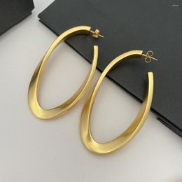 Dangle Earrings Fashion Europe Exaggerated Oval Gold Big Earring Women Famous Designer Jewelry Trend