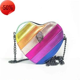 Kurt Geiger London Kensington Designer Bag Shoulder Heart Shape Rainbow Women Cross Body Colourful Pu Handbag Woman Fashion6