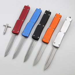 CK702 Small Automatic Tactical Knife D2 Satin Blade Aviation Aluminum Handle Outdoor Mini EDC Pocket Knives with Repair Tool