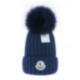 Designer Winter Knitted Beanie Woollen Hat Women Chunky Knit Thick Warm faux fur Hats Female Bonnet Beanies Caps 20 Colours A-18279v