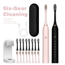Toothbrush WEASTI Fashion Sonic Electric Toothbrushes for Adults Kids Smart Rechargeable Whitening Toothbrush IPX7 Waterproof Brush Head 231007