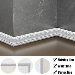 Wall Stickers 230cm 3D Pattern Sticker Trim Line Skirting Border Decor Self Adhesive Household Waterproof Removable 231009