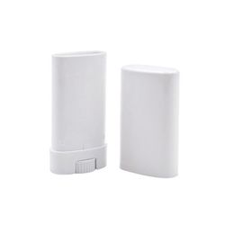 Portable DIY 15ml Plastic Empty Bottle Oval Deodorant Stick Containers Clear White Fashion Lip Balm Lipstick Tubes Unttj
