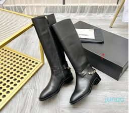 2023 Designer Women shiny leather nylon Hailf heels Martin Ankle Booties Genuine Leather combat boot ladies Winter platform shoes Box -N120
