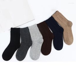 Women Socks YGYEEG Ankle 1 Pairs Women's Winter Warm Thicken Thermal Solid Color Soft Snow Wool Casual Twist Middle Tube Sports