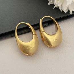 Dangle Earrings Europe Designer Brand Brass 24K Gold Plated Vintage Luxury Jewelry Fashion Boutique Gift