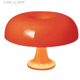 Table Lamps Orange White Colour Plastic USB Decorative Mushroom Lamp YQ231009