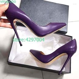 Dress Shoes Sexy Classical Matte Black Pumps Woman High Heels 12cm Stilettos PU Leather Wedding Pointed Toe Ladies