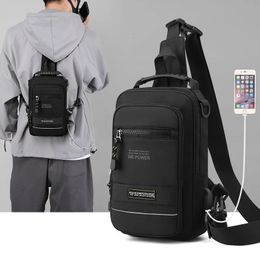 School Bags Men Small Sling Backpack Cross Body Shoulder Chest Bag Anti-theft Travel Motorcycle Rider Waterproof Oxford Male Messenger Bags 231009