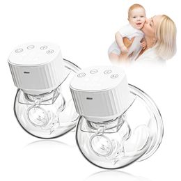 Breastpumps Portable Electric Breast Pumps Handsfree BPA Free Low Noise LED Display Easy Operate Painless Pumping Wearable Breast Milk Pump 231010