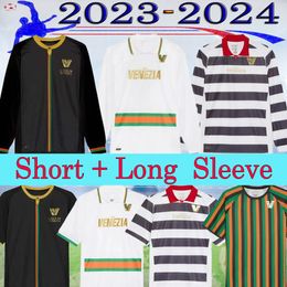 23 24 Venezia FC concept Soccer Jerseys home Black Away White Third Blue 4th ARAMU FORTE Venice 2023 Long sleeved BUSIO Football Shirts 3rd Adukt Uniforms