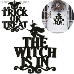 Other Event Party Supplies Halloween Door Decoration The Witch Is In Halloween Hanging Sign Door Hanging Ornaments Halloween Party Decoration for Home Q231010