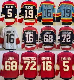 Ice Hockey Reverse Retro 19 Matthew Tkachuk Jersey Man 5 Aaron Ekblad 68 Jaromir Jagr 16 Aleksander Barkov 72 Sergei Bobrovsky Vintage Classic Sewn On For Sport Fans