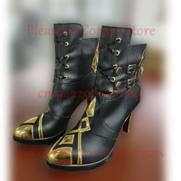 in Stock Arlecchino Cosplay Shoes Game Genshin Impact Fontaine Fatui Harbinger Arlecchino Shoes Costume Women Cosplay Shoescosplay