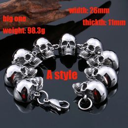 Charm Bracelets Beier 316L Stainless Steel bracelet punk skull Bracelet For Vintage Cool Dragon Style Men's Bracelet Jewelry LLBC8-036R 231009