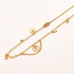 18K Gold Plated Luxury Designer Necklace Stainless Steel Necklaces Choker Chain Pendant Statement Fashion Womens Wedding Jewelry A271l