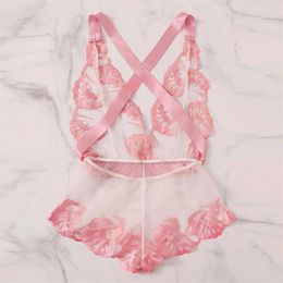 Sexy Lingerie Bra Set New Women's Sexy Lace Ribbon bow Print Satin Pink Bras Underwear Sleepwear Lingerie Sets Lenceria274P