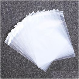 Packing Bags Wholesale 50Pcs/Lot Clear Zipper Packaging Bags Clothing Resealable Poly Plastic Apparel Merchandise Zip For Ship Clothes Dh9Up