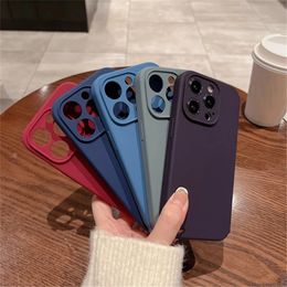 Original Liquid Silicone Case for iPhone 14 15 Plus 15 14 13 12 11 Pro Max Shockproof Camera Protection Cover with Microfiber Lining