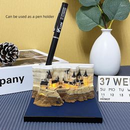 Party Favor Magic Castle Creative Hand-bound Weekly Calendar With Light 3D Paper Carving Craft Notes Christmas Year Novelty Gift