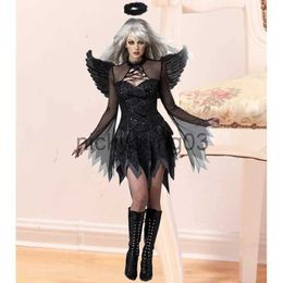Theme Costume Halloween Vampire Cosplay Costumes for Women Ghost Bride Dark Angel Tutu Dress Batwing Set Gothic Sexy Carnival Party Dresses x1010