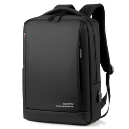 School Bags Men's backpack Business Casual Waterproof Large Capacity Traveling Bag Schoolbag Laptop Bag With USB Charging Interface Black 231009