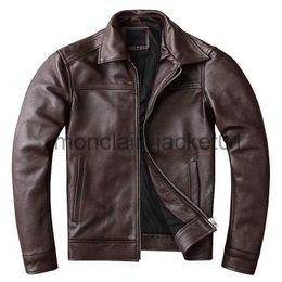 Men's Leather Faux Leather New Casual Real Cowhide Genuine Leather Jacket Men Slim Mens Clothes Spring Autumn Men's Cow Clothing Asian Size 6XL J231010