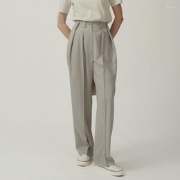 Women's Pants Casual Suit For Spring/Summer 2023 High Waist Slouchy And Draping Straight Floor Towers Capris