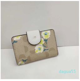 womens purses cute apple flower print card holder designer wallet wallets for women key pouch Leather Mini