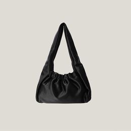 Underarm bag, women's satin single shoulder bag, pleated cloud bag, niche texture, French simple and versatile 2023 new 231010