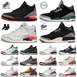 Classic 3s Trainers Mens Women Jumpman 3 Basketball Shoes Racer Blue Off Noir Fear Medellin Sunset Wizards Cardinal Red Cool Grey Pine Green Sneakers Sports