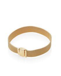 18K Yellow Gold NEW Reflexions Mens BRACELET Original Box Set for 925 Silver Women Gift Bracelets3441932