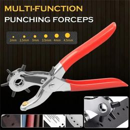 Household belt, leather technology punching device, PVC dip plastic handle, watch strap manual piercing tool, six modes