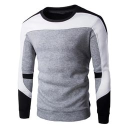 Men's Sweaters Men Sweatshirt Long Sleeve Round Neck Casual Thicken Warm Stylish Slim Sweaters Male Pullovers Autumn 231010