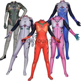 Theme Costume Anime Asuka Langley Soryu Mari Rei Ayanami Cosplay Costume Asuka Test Jumpsuits Zentai Suit Halloween Bodysuit Adults Kids x1010