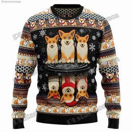 Women's Sweaters PLstar Cosmos Pembroke Welsh Corgi 3D Printed Fashion Men's Ugly Christmas Sweater Winter Unisex Casual Knitwear Pullover MYY18L231010