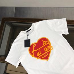M-4XL Designer t shirt Men Women Tee Mens Womens V heart Designers T Shirts Luxury designer Polo Shirt Top Tees Summer T-shirt Men270R