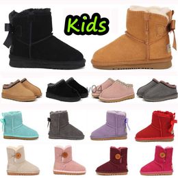 Boots Kids Boots Australia Snow Boot Designer Children Shoes Winter Toddler Boots Classic Ultra Mini Boot Baby Boys Girls Ankle Booties Child Fur Suede Boot with Bowt